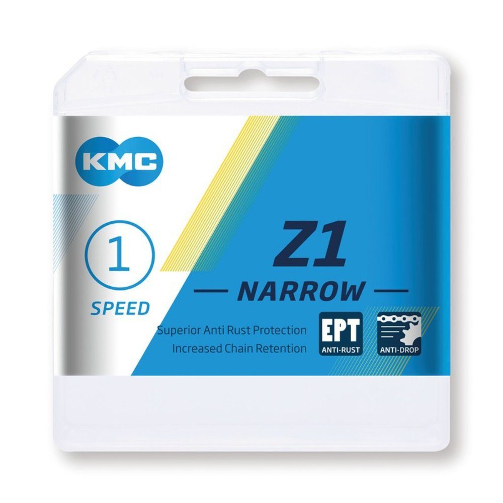 KMC Fahrradketten Kette Z1 Narrow EPT für Nabenschaltung 1/2 x 3/32", 112 Glieder, 7,3