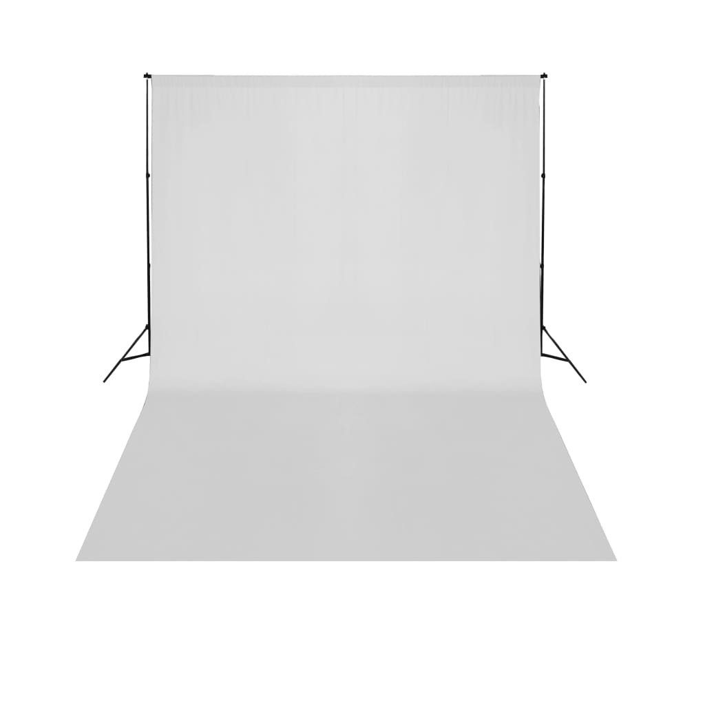 vidaXL Fotohintergrund Teleskopischer Hintergrund-System + Weißer Hintergrund 3 x 5 m