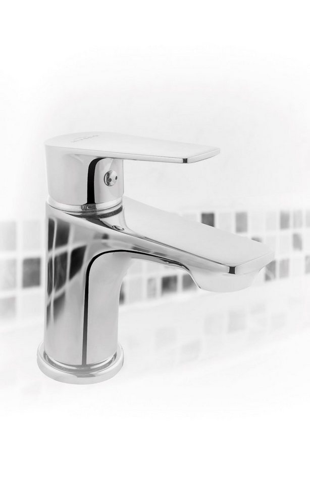 Thumbnail - KOLMAN Waschtischarmatur DOKOS Waschbecken Wasserhahn Kleine Mischbatterie in Silber