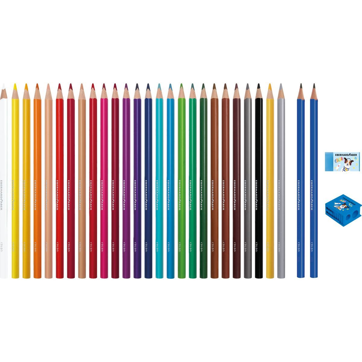 Eberhard Faber Buntstift EBERHARD FABER Buntstifte Colori 26+4 dreiflächig 26 Farben Mine 3mm