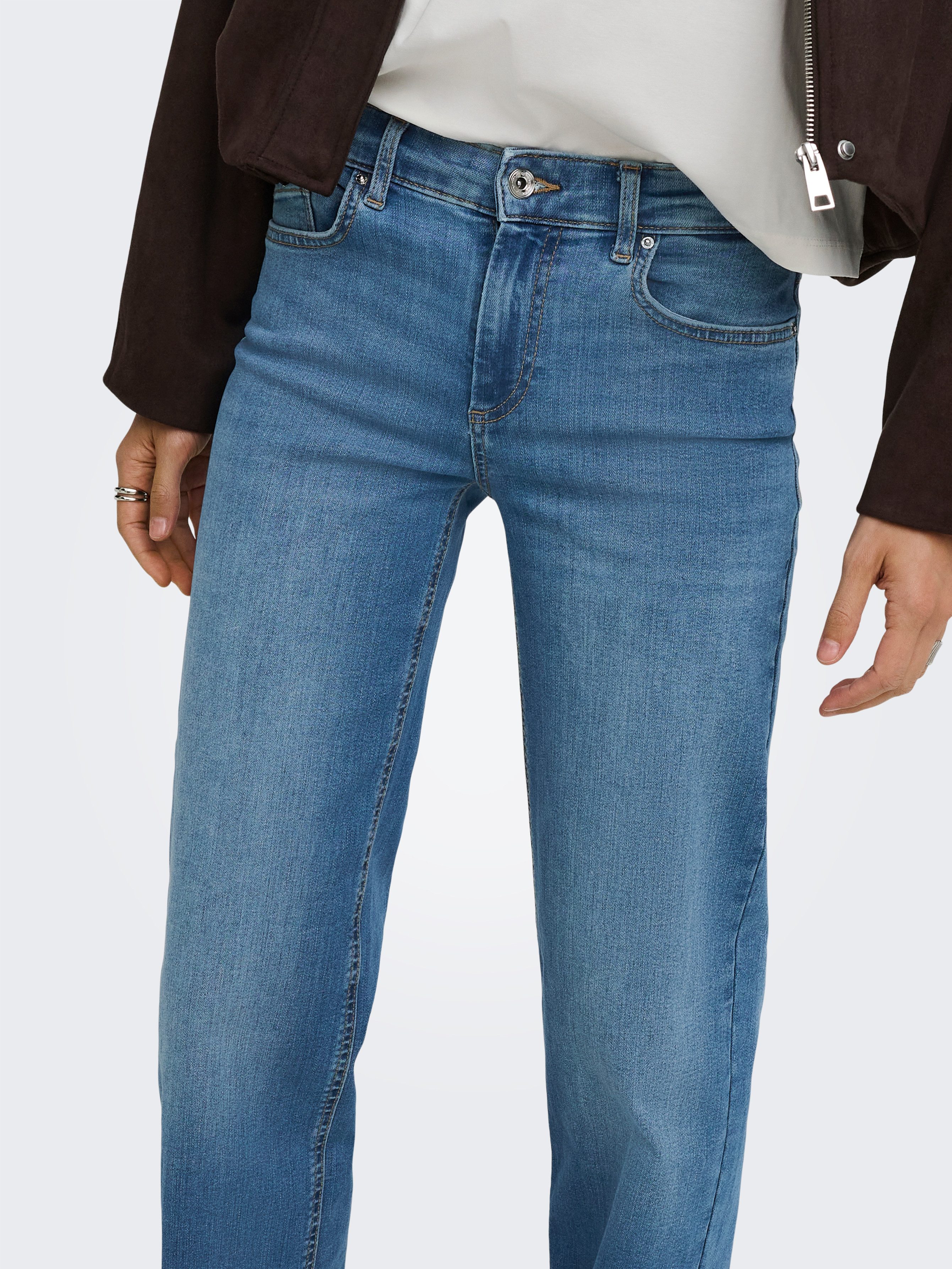 ONLY Straight-Jeans ONLWINNIE MID STRAIGHT DNM Baumwollmischung, straight fit, mid waist – Bild 3 von 5