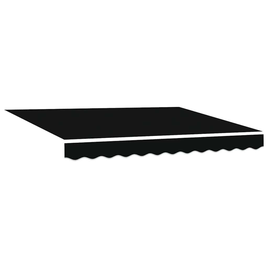 vidaXL Markise Ersatzbespannung für Markise 3 x 2,5 m Schwarz Polyester (1-St)