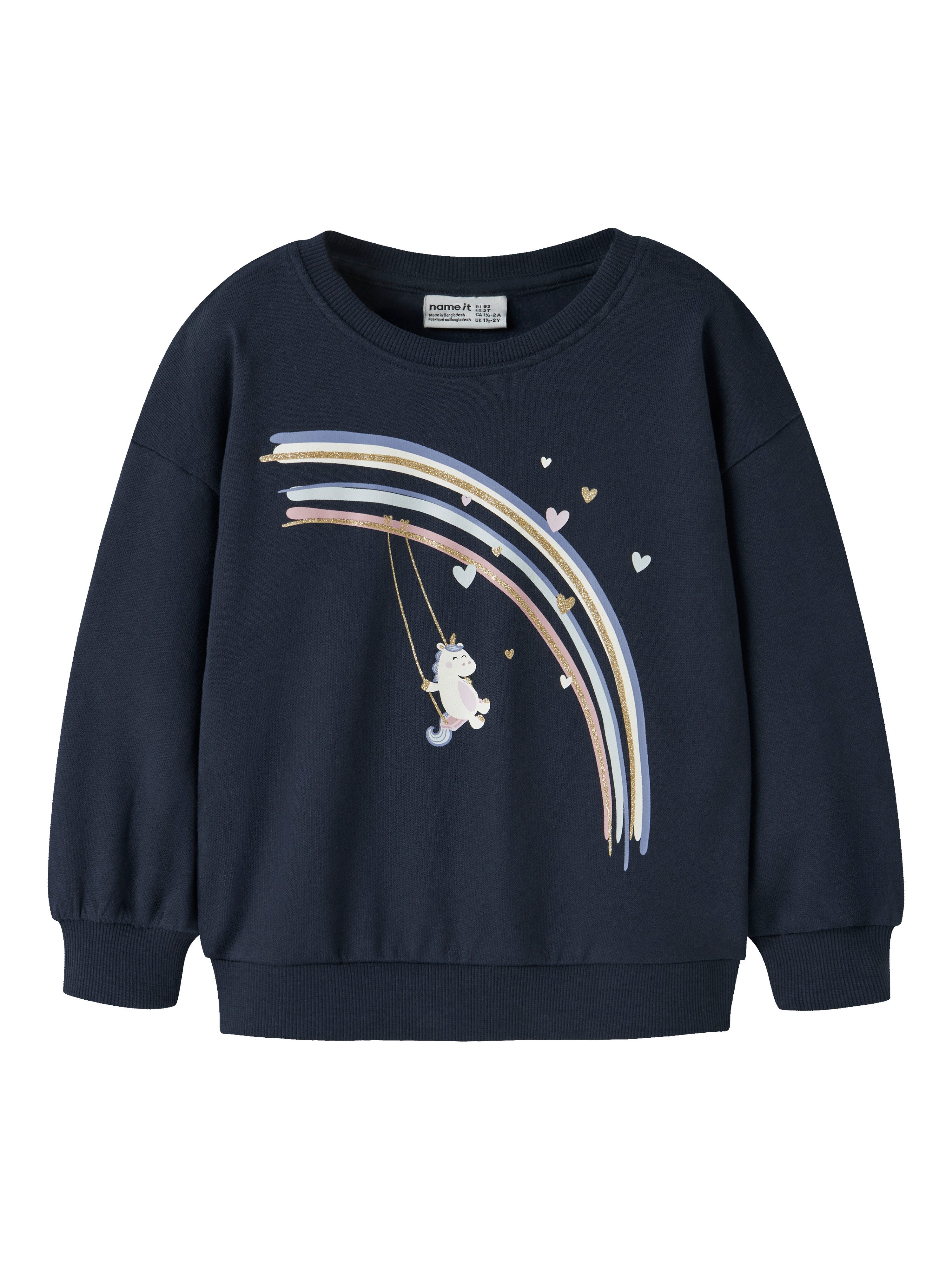 Name It Sweatshirt NMFVALONA LS LONG RLX SWEAT BRU