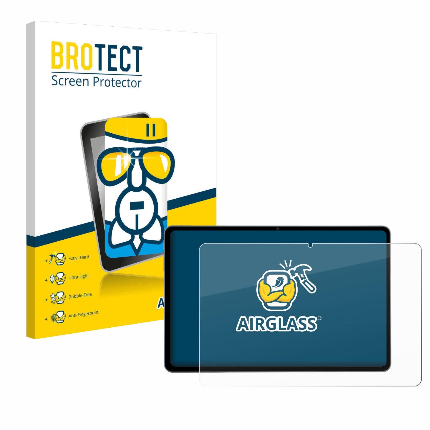BROTECT Displayschutzglas Folie für Acepad HIGH Tablet 12", Schutzfolie Glas Panzer Display Schutz klar