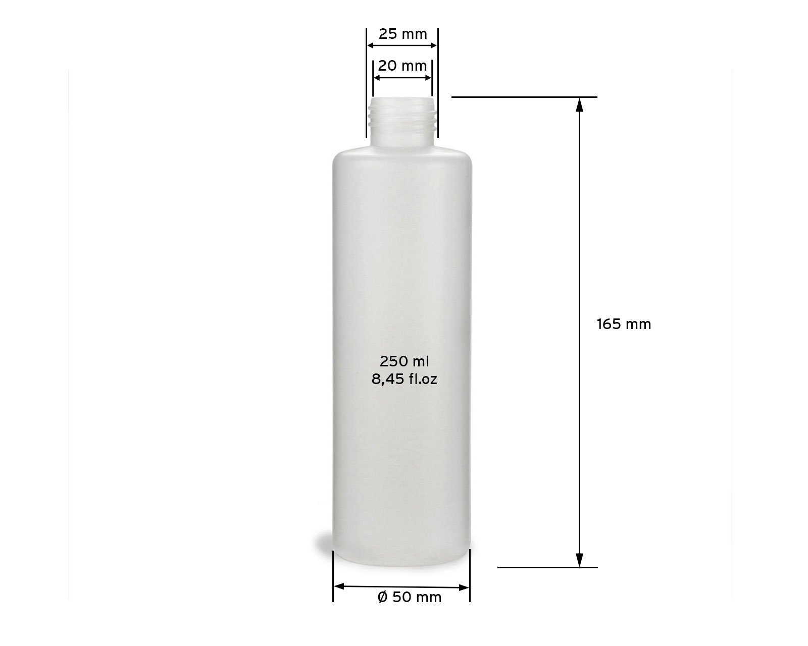 OCTOPUS Kanister Klappverschluss ml 250 1000 x (1000 mit weißem St) G25 Rundflasche