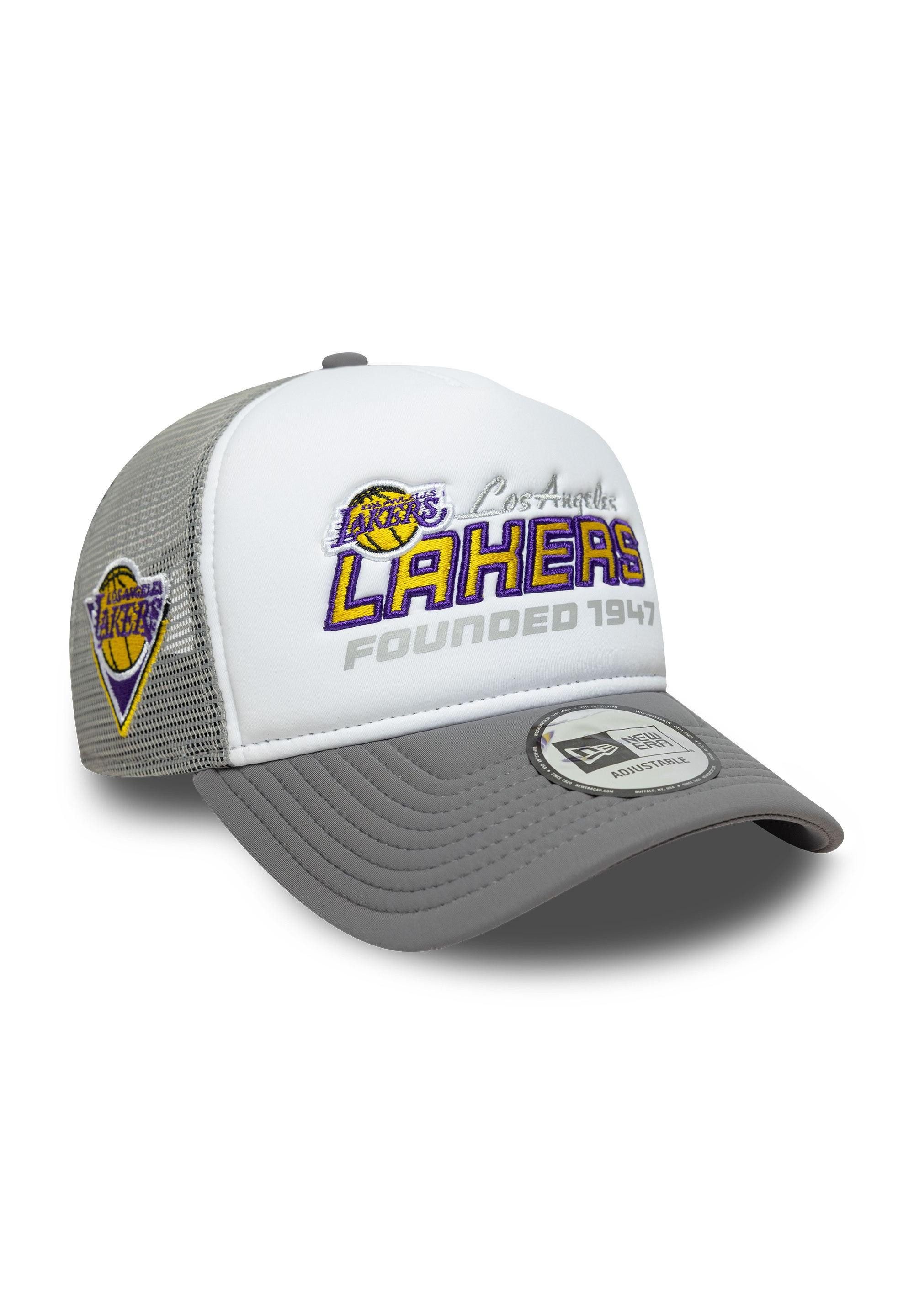 Baseball Cap Los Angeles Lakers New Era A-Frame Trucker Cap Grau