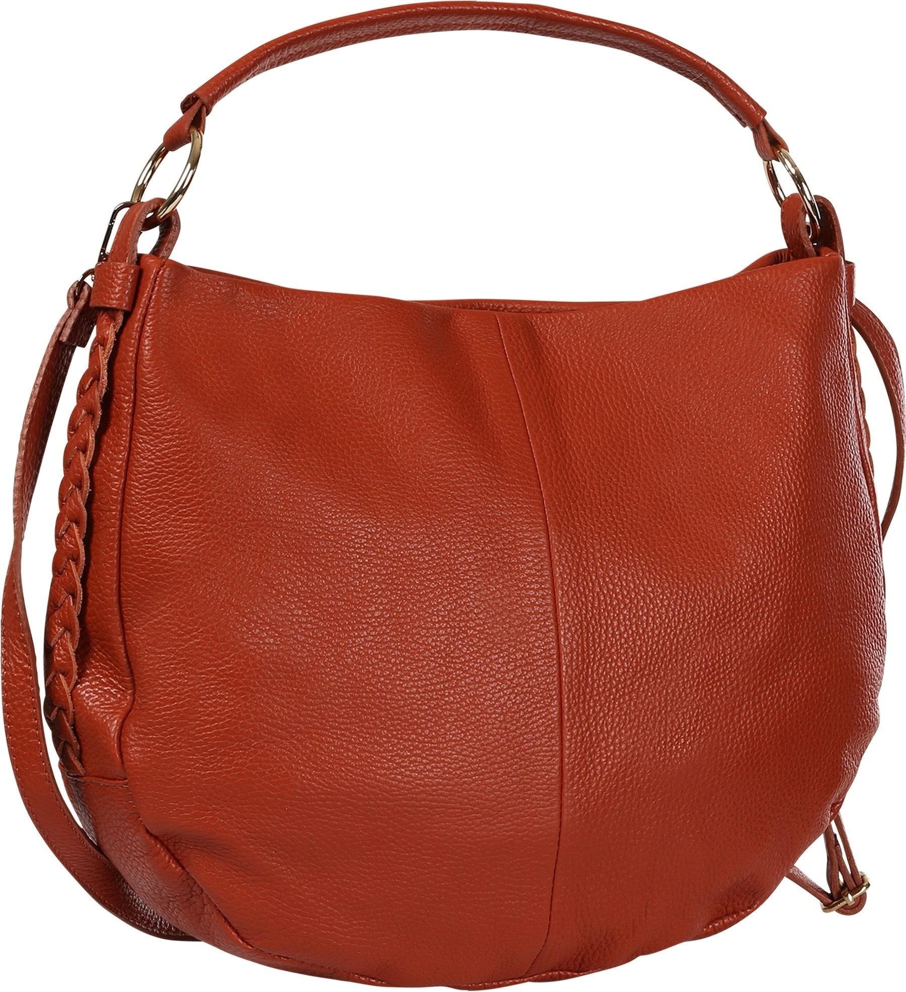 Toscanto Schultertasche Toscanto Tasche orange Schultertasche (Schultertasche), Damen Schultertasche Leder, orange ca. 40cm x ca. 28cm