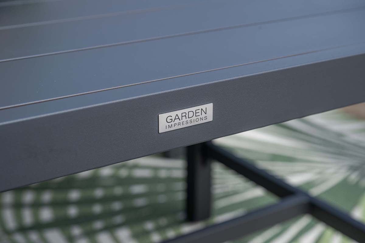 Garden Impressions Gartenlounge-Set Andrea links / Gartenmöbelset / Rope, (Set, 3-tlg., Alu, Ecklounge, Esstisch, inkl. Auflagen), wetterfest / pflegeleicht