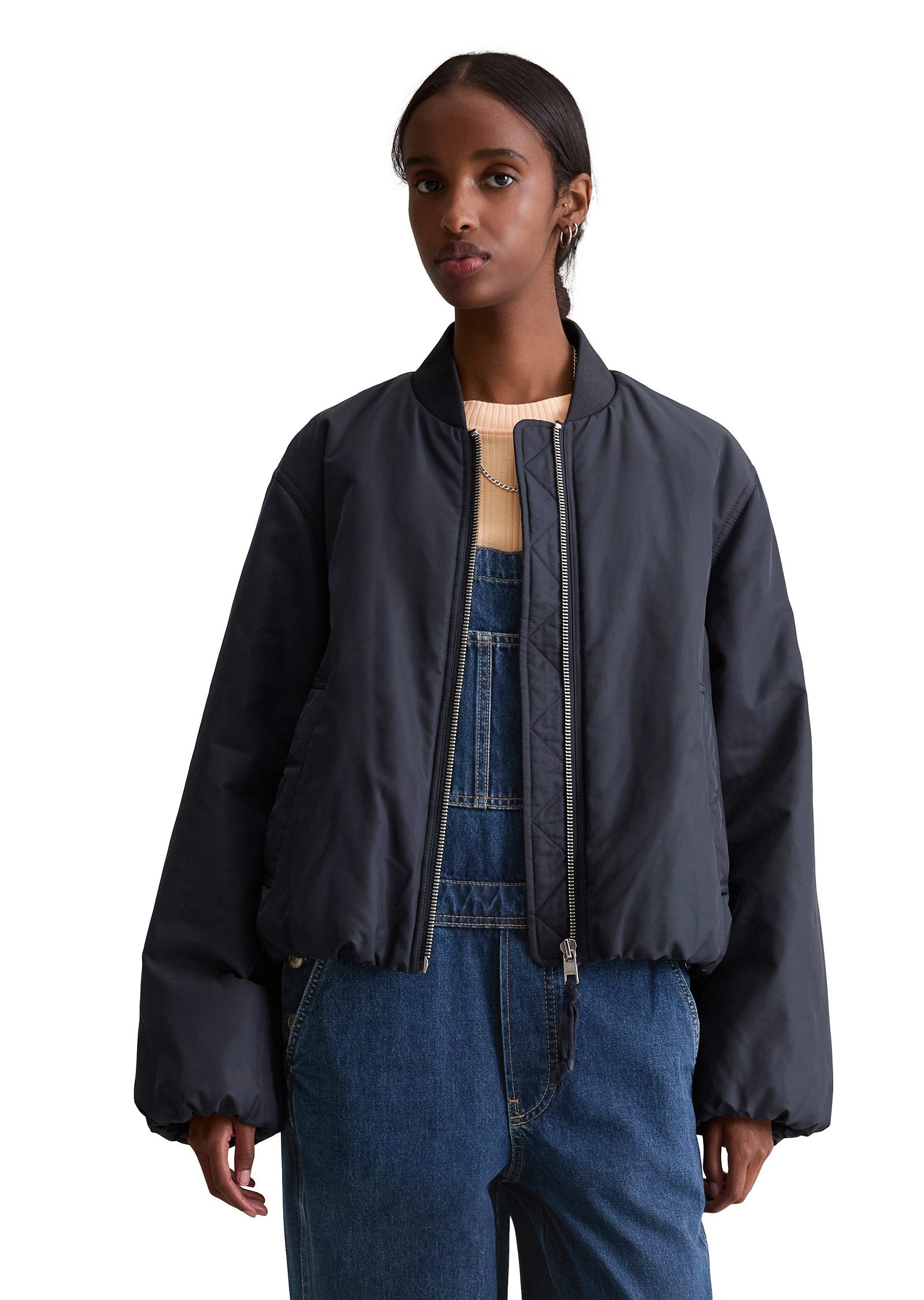 Marc O'Polo DENIM Blouson im Aviator-Stil relaxed fit cropped aus recycelte günstig online kaufen