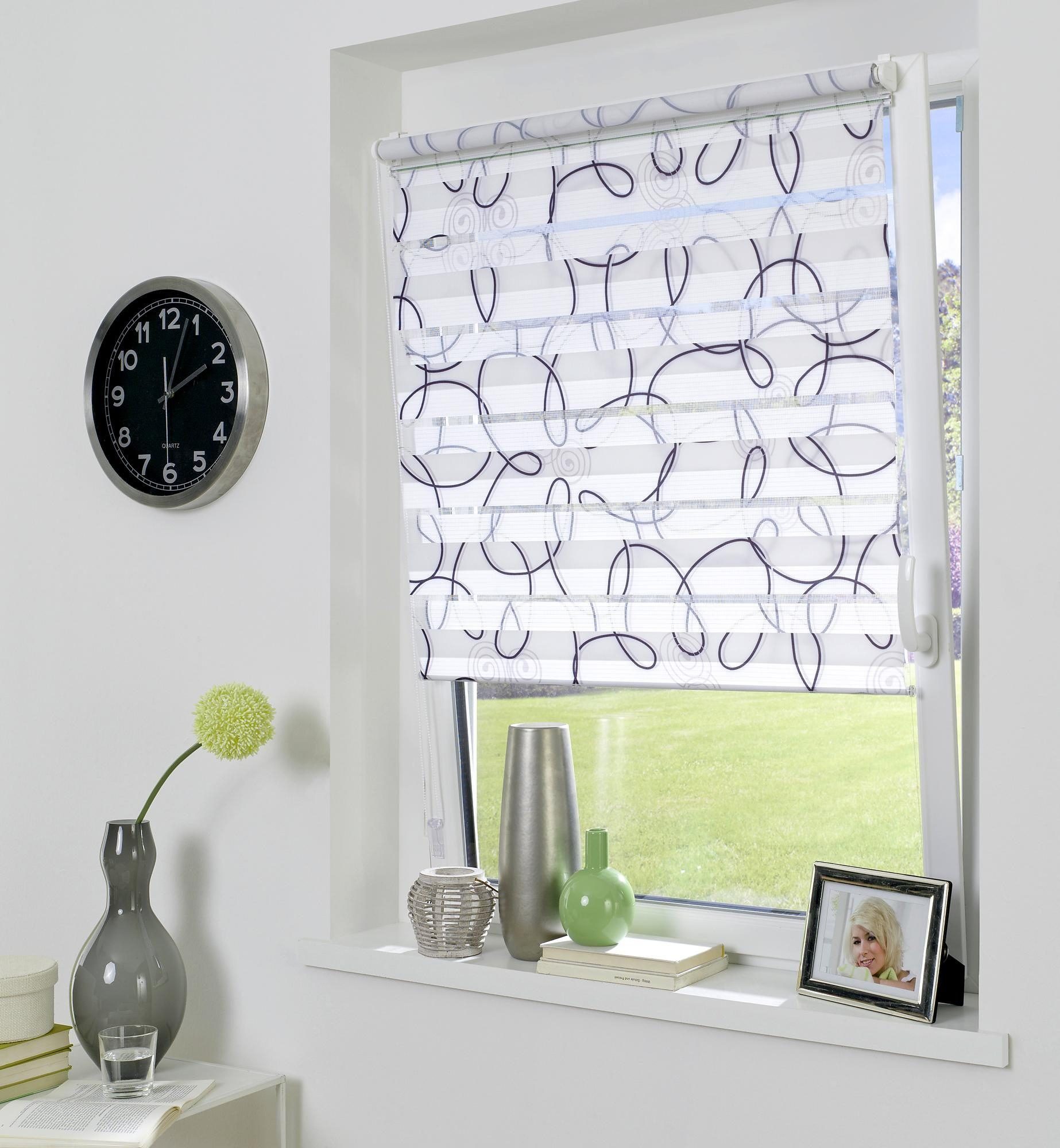 Doppelrollo Alina 2, Good Life, blickdicht, ohne Bohren, Klemmfix, 1 Stück