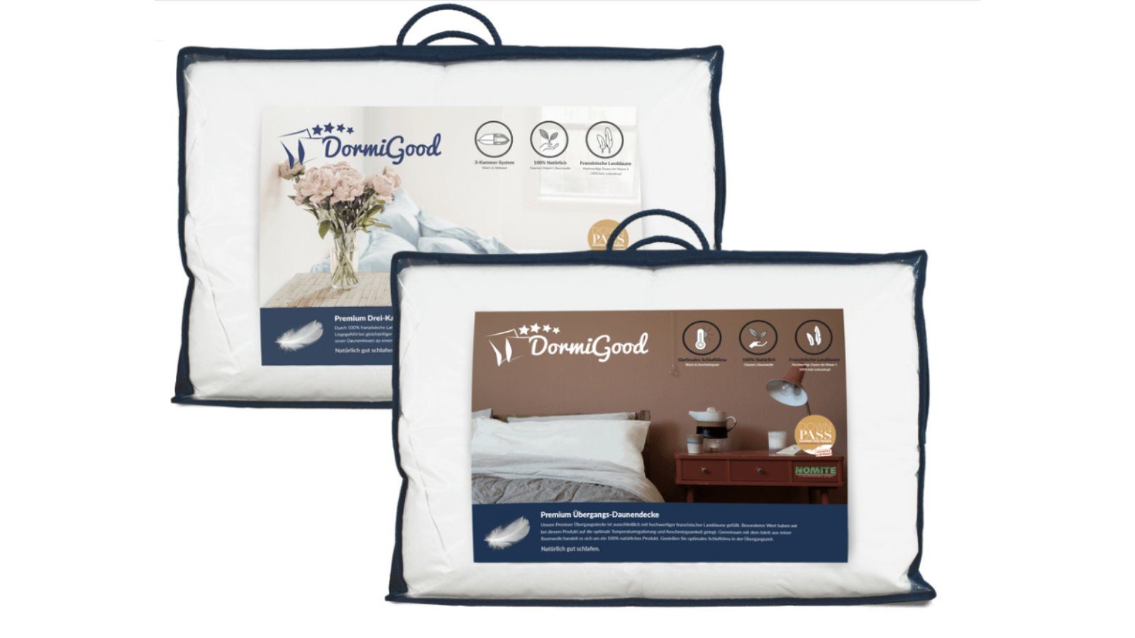 DormiGood Daunenbettdecke + Daunenkissen Set, Premium günstig online kaufen