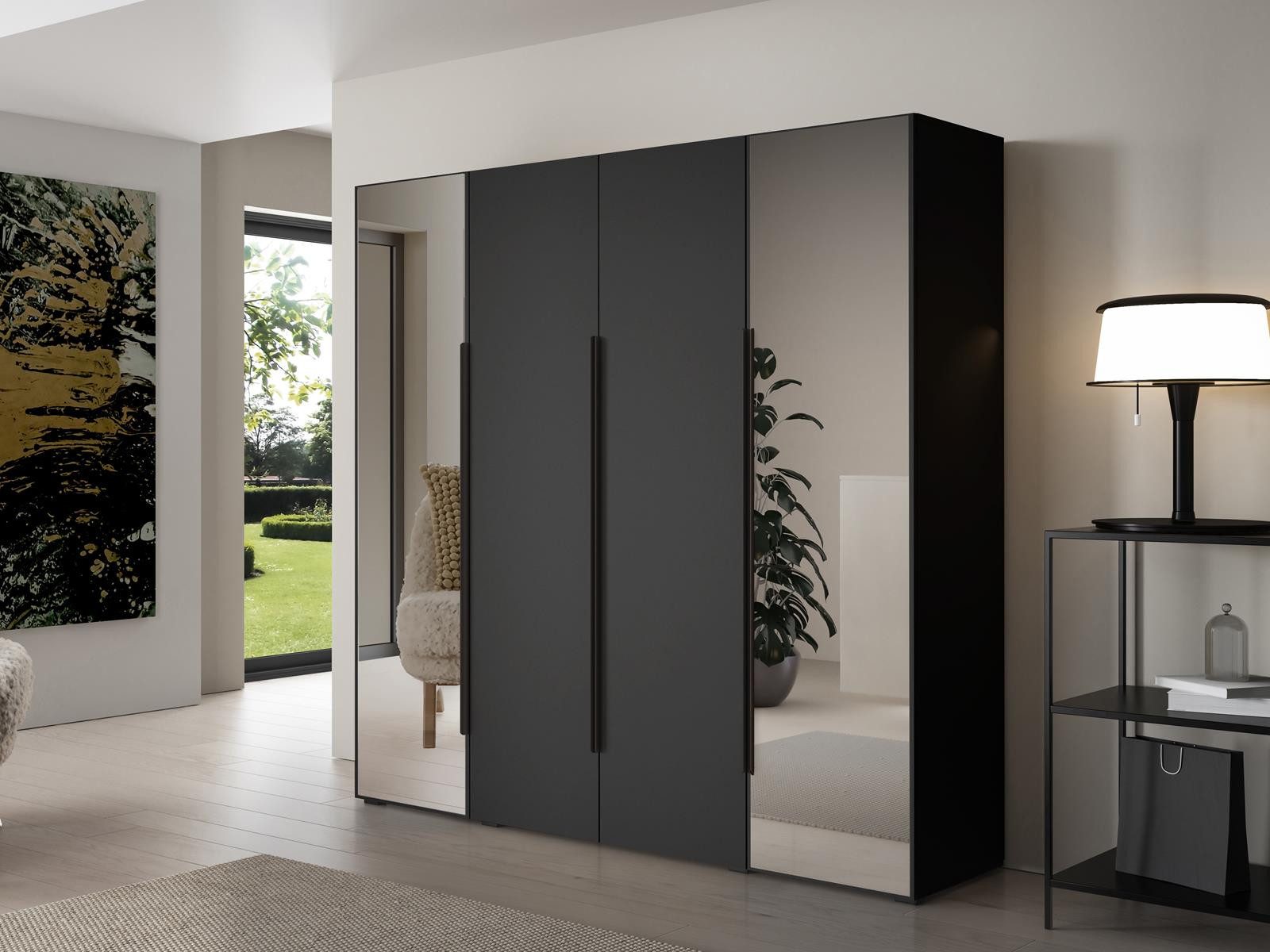 Compleo Kleiderschrank mit 4 Türen, Drehtürenschrank, günstig online kaufen