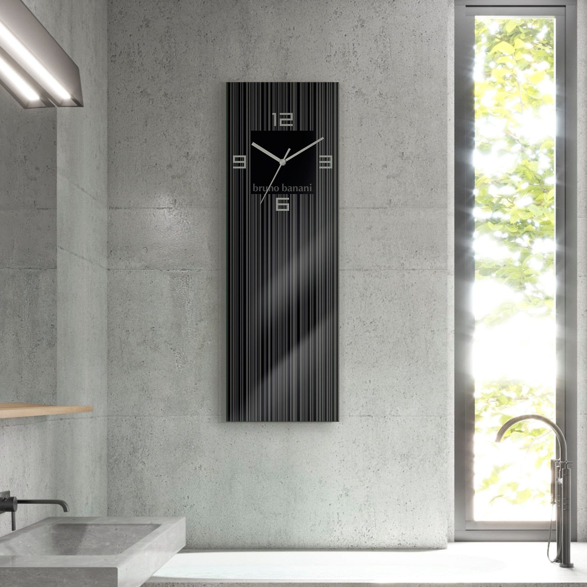 Bruno Banani Wanduhr Thin Stripes auf Glas (analog, 20 cm) günstig online kaufen