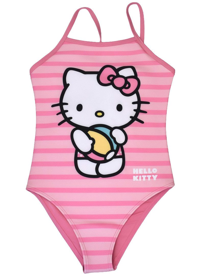 United Labels® Badeanzug Hello Kitty Badeanzug Stripes Schwimmanzug Einteiler