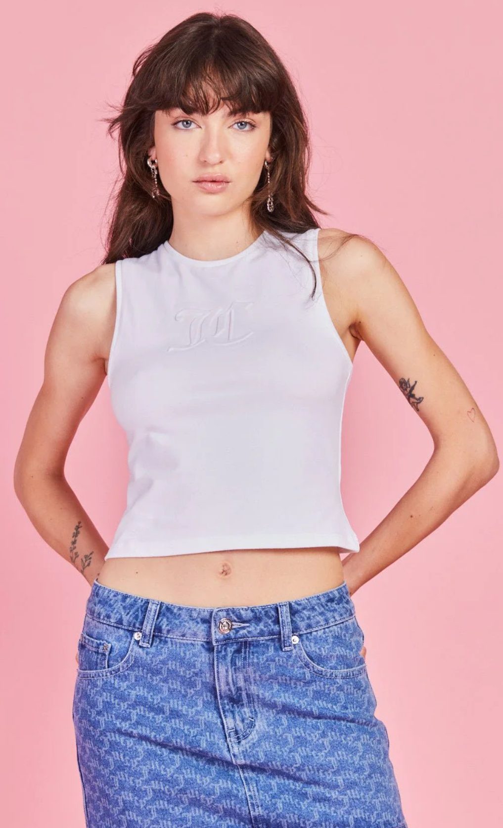 Juicy Couture Crop-Top CARA EMB TANK