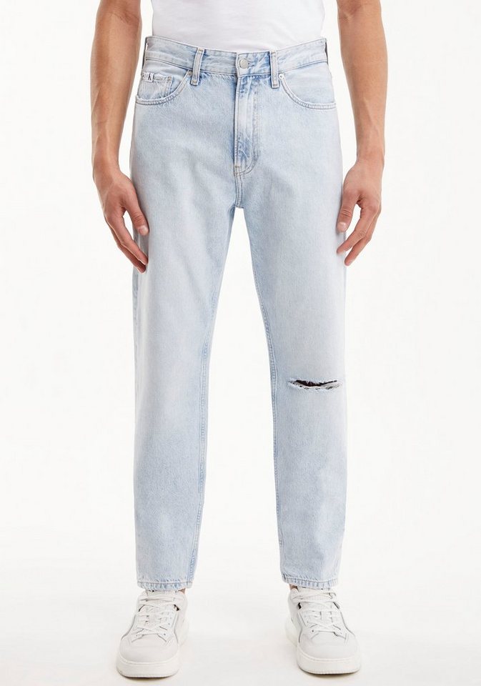 Calvin Klein Jeans Tapered-fit-Jeans REGULAR TAPER mit Calvin Klein  Leder-Badge, Denim/Jeans aus elastischem Baumwollmix für perfekten Sitz