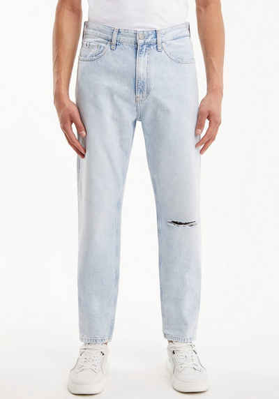 Calvin Klein Jeans Tapered-fit-Jeans REGULAR TAPER mit Calvin Klein Leder-Badge
