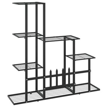 vidaXL Pflanzentreppe Blumenständer 94,5x25x88 cm Schwarz Metall