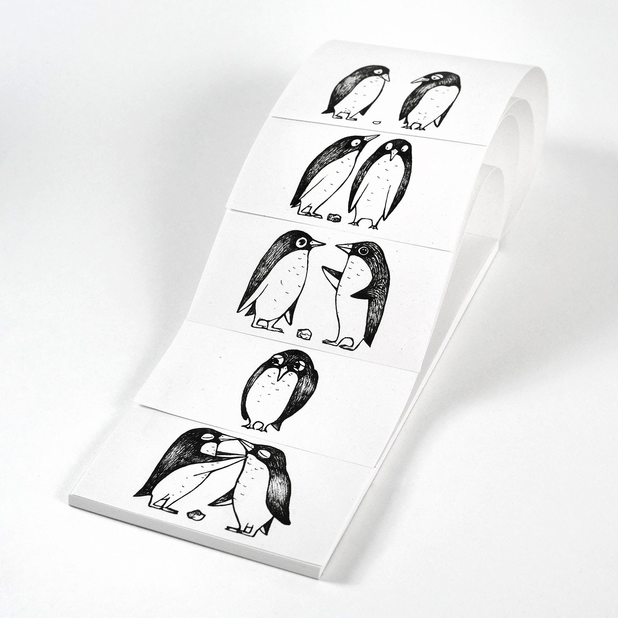 Notizblock Notizblock – Pinguin Love Story Quintett