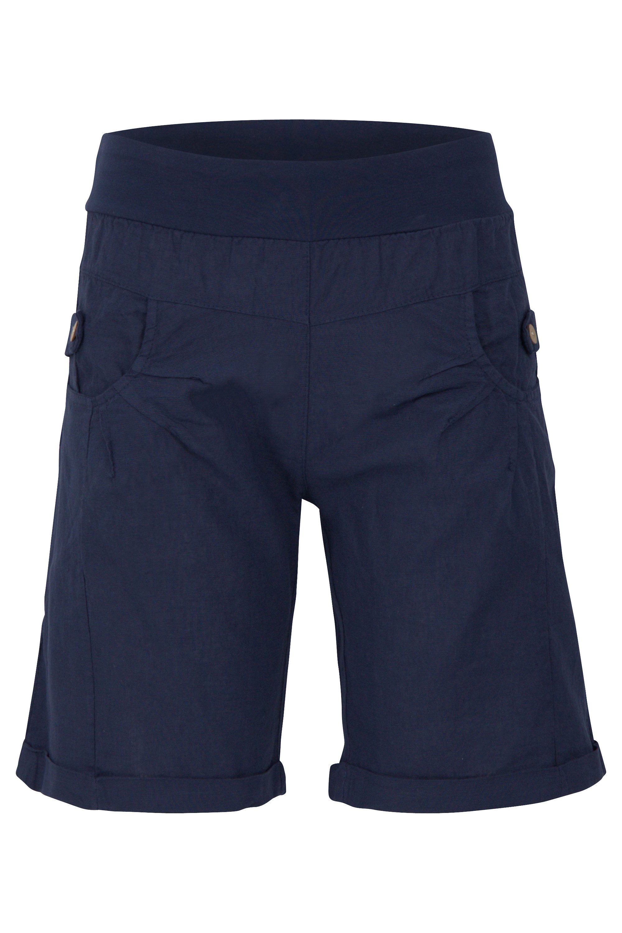 malito more than fashion Leinenhose malito Damen Bermuda aus Leinen, lässige kurze Hose, Shorts für den Bermuda aus Leinen