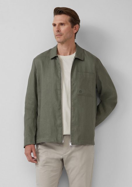 s.Oliver BLACK LABEL Outdoorjacke Overshirt aus Leinen mit Eingrifftaschen günstig online kaufen