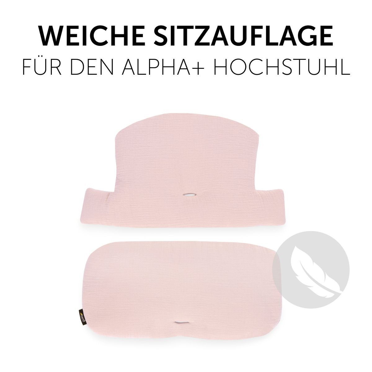 Hauck Hochstuhlauflage Select - Muslin Mineral Rose, Sitzkissen für Alpha H günstig online kaufen