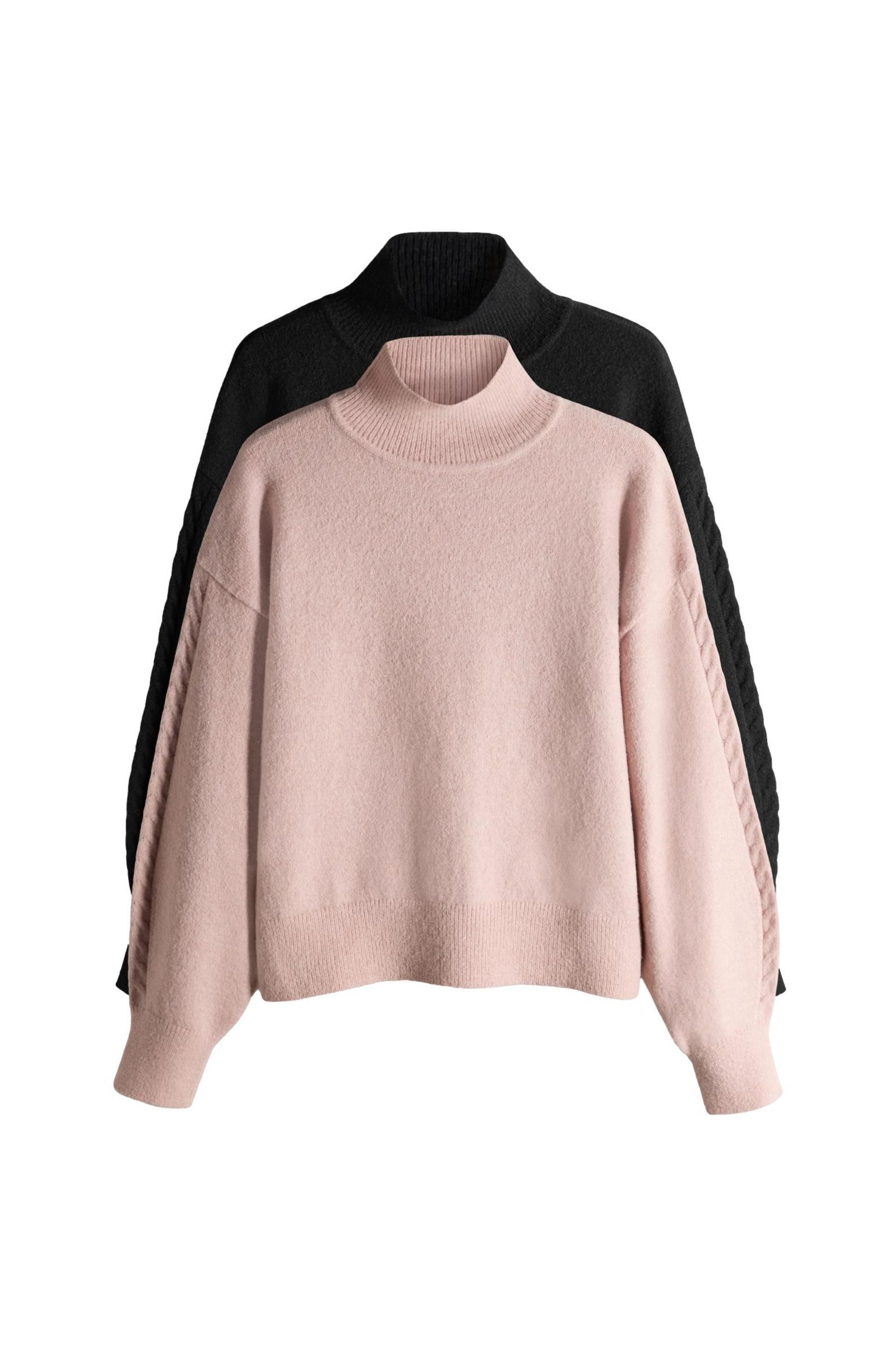 The Set Strickpullover The Set Pullover mit Zopfmuster, 2er-Pack (2-tlg)