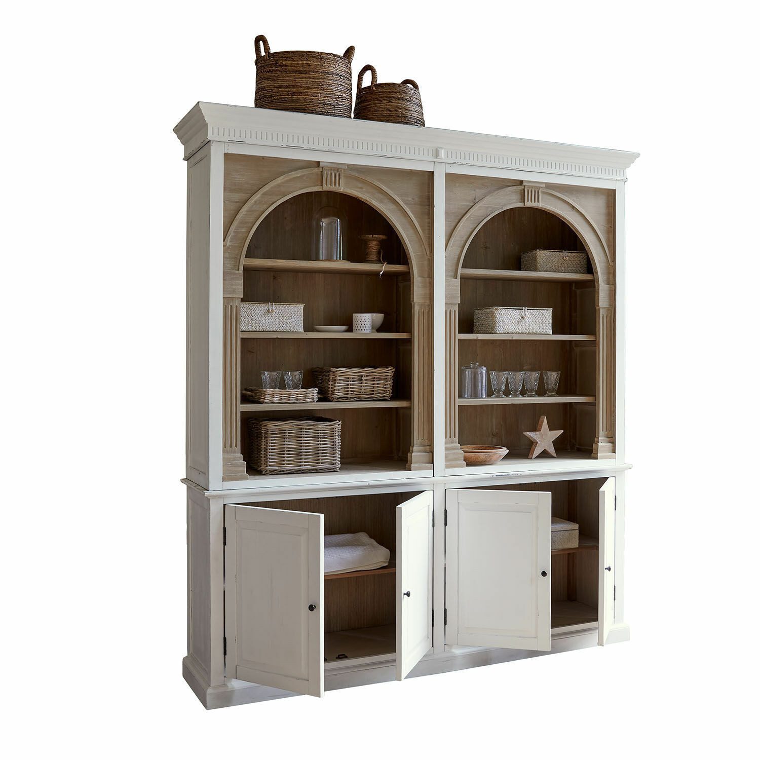 Mirabeau Hochschrank Schrank Brenneville weiß/braun