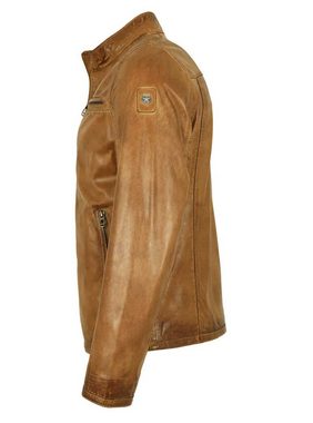 Milestone Lederjacke MS-Marco Echtleder Herren Lederjacke Lammnappa hell-cognac