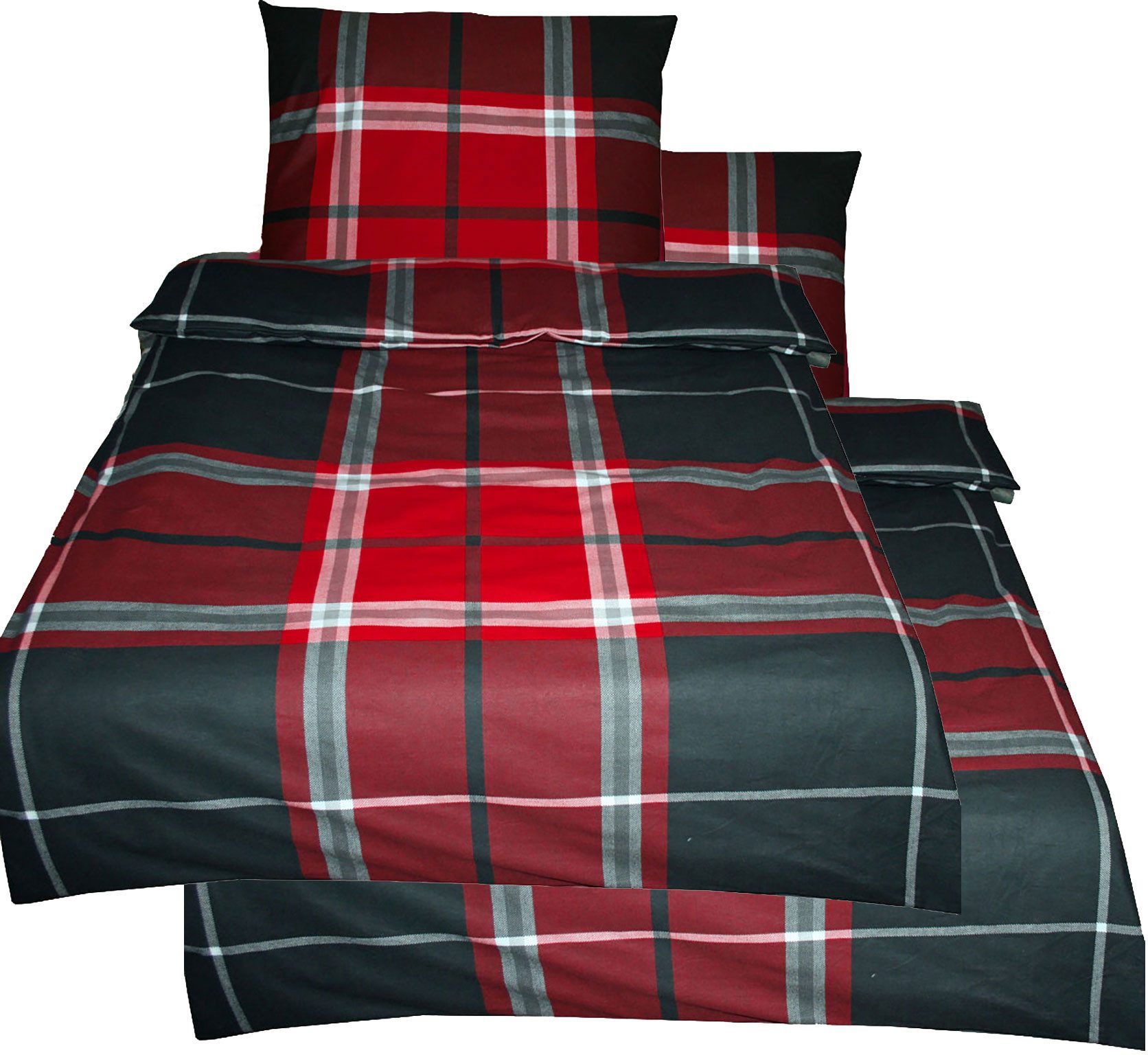 KH-Haushaltshandel Bettwäsche 4-tlg. Biber Winter Bettwäsche 2x(135 x 200 + günstig online kaufen