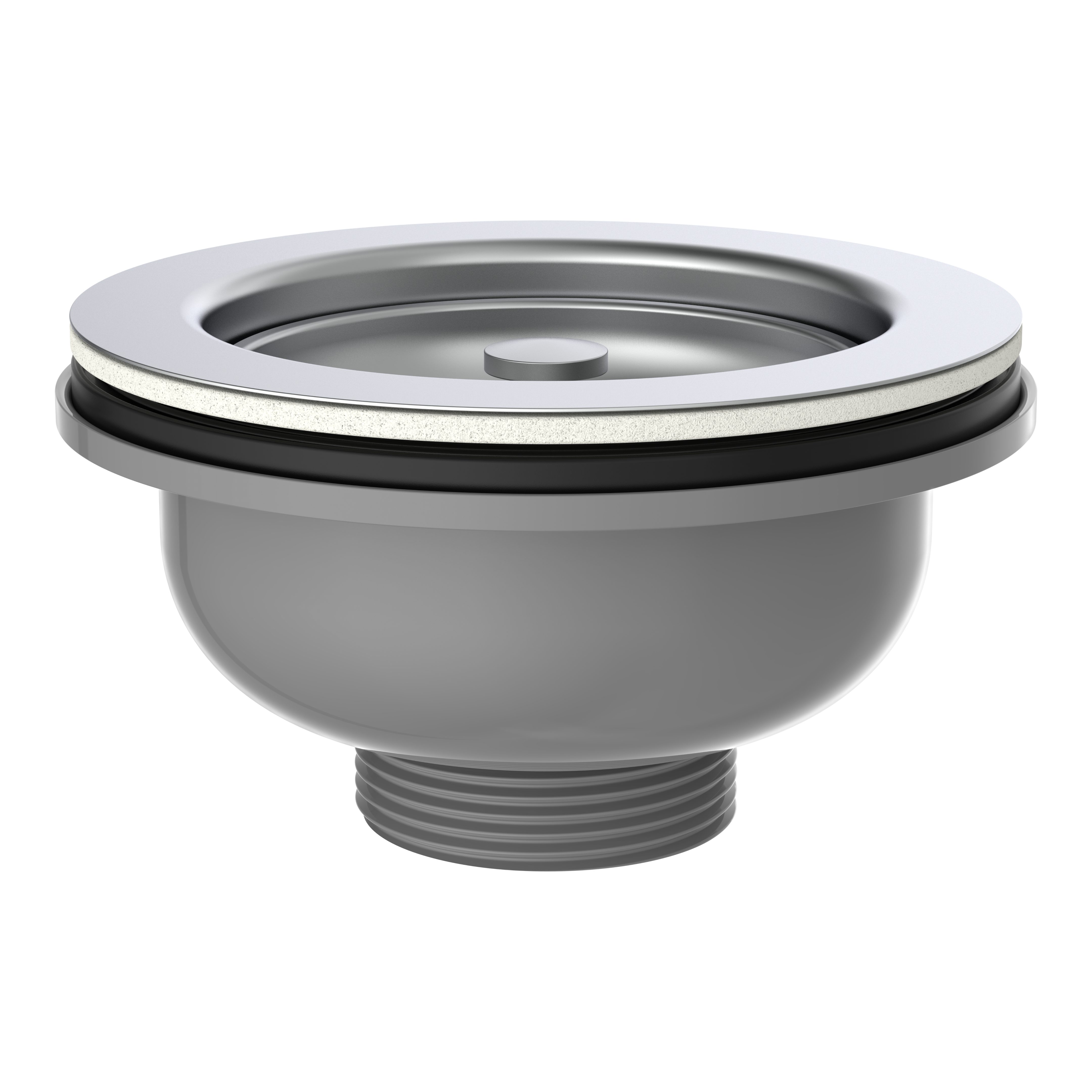 Kirchhoff Ablaufventil ECO-SAVE, Korbventil, 1 1/2"AG, Edelstahl, Sieb, Ø 114 mm