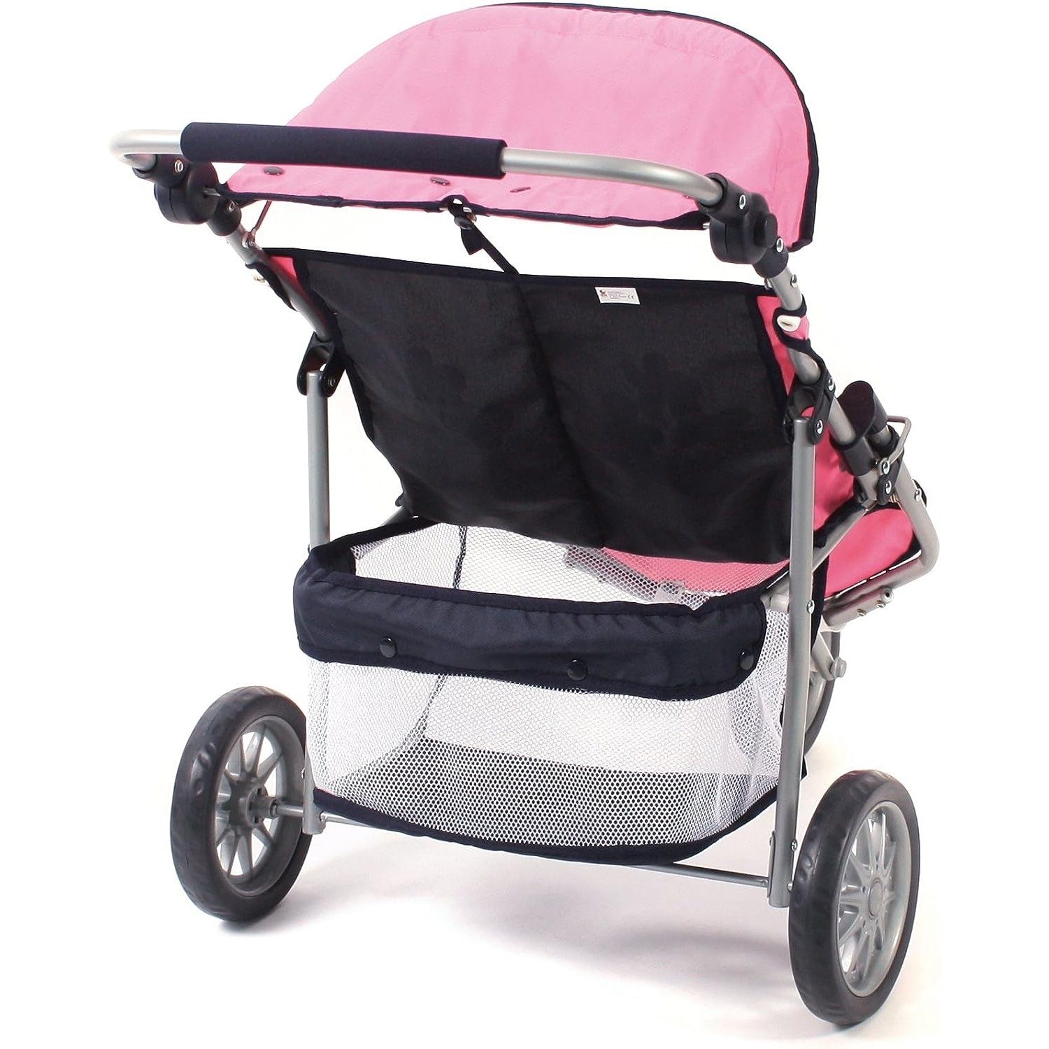 CHIC2000 Puppenwagen 697 46 Zwillings - Jogger, Pink Checker