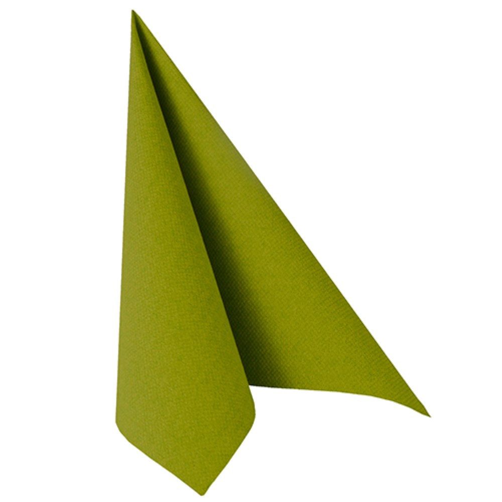 PAPSTAR Papierserviette 50 Servietten "ROYAL Collection" 1/4-Falz 40 cm x 40 cm olivgrün