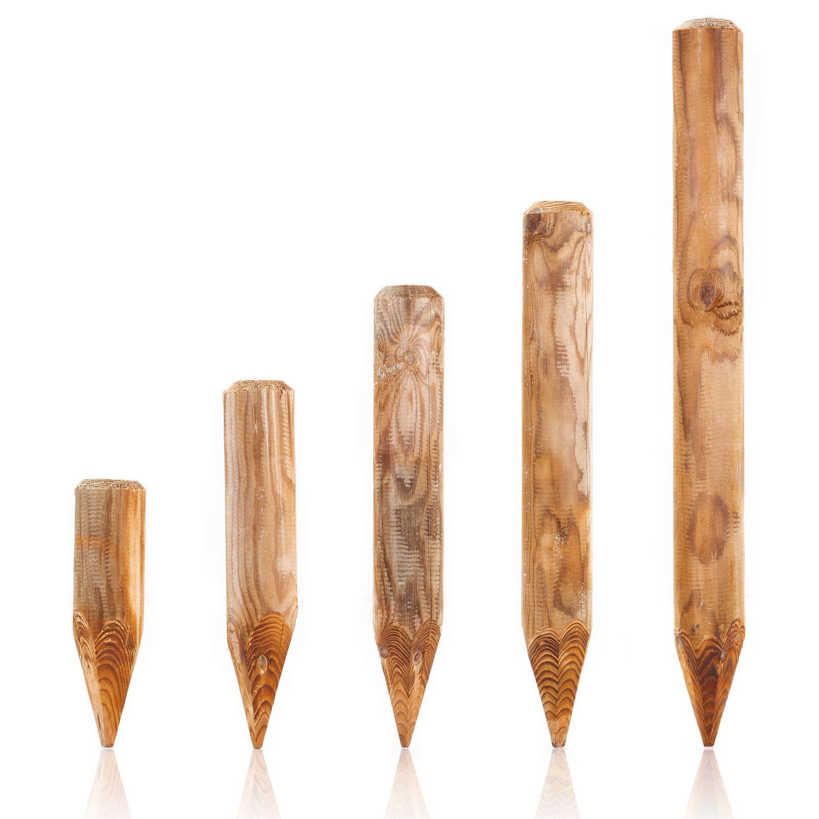 BooGardi Palisade Palisaden Holz spitz, LxH: 30x6 cm, Ø6/8/10cm Baumpfähle günstig online kaufen