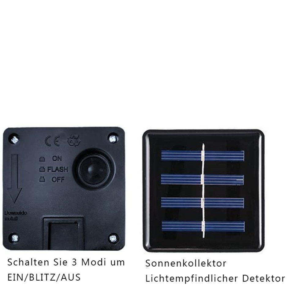 Lichterkette, Meter 50er GelldG IP65 6.5 LED Solar Solarleuchte LED Blumen