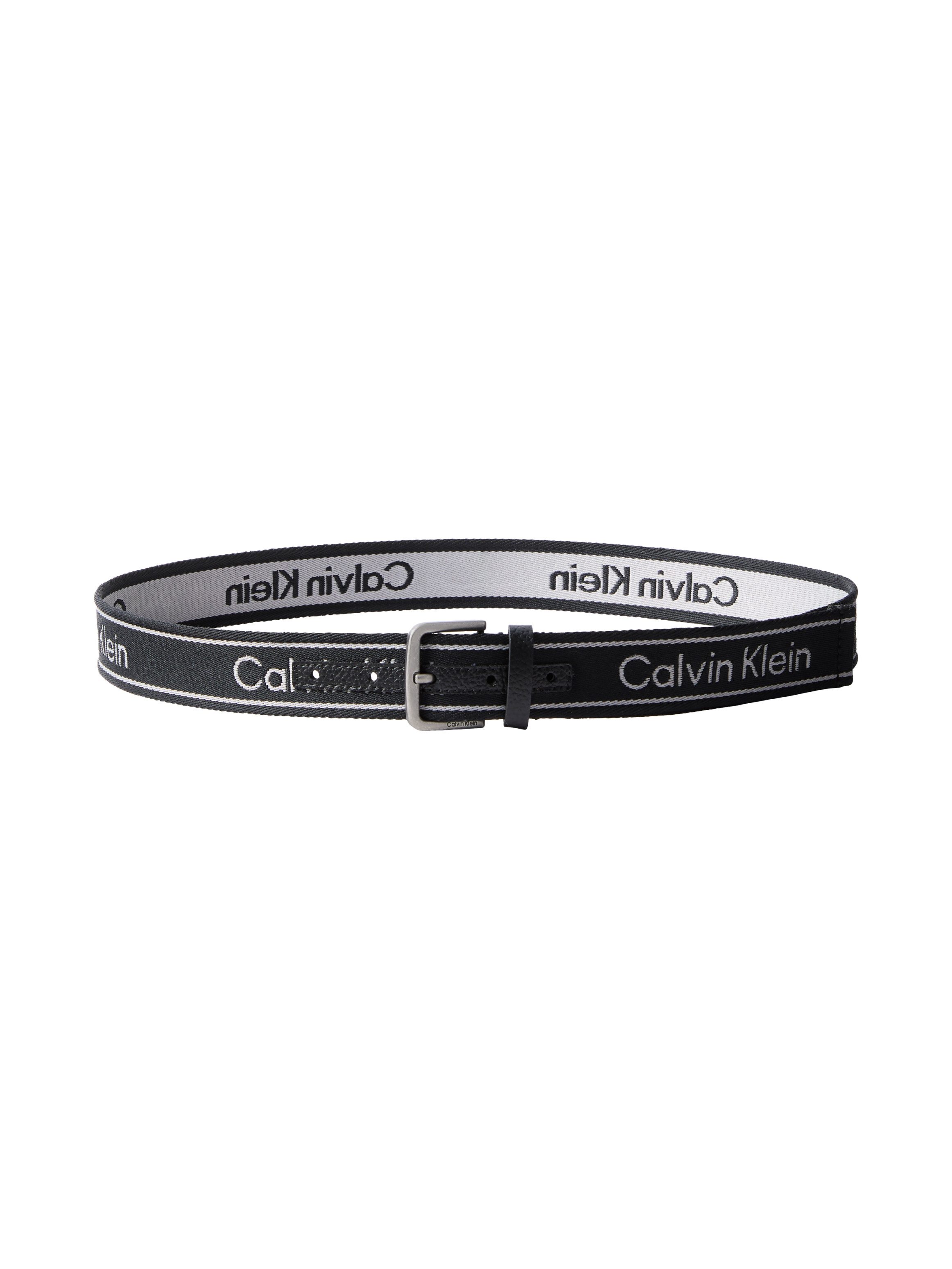 Calvin Klein Stoffgürtel SHORT ROUND BUCKLE WEBBING 35MM Regular fit und größenverstellbar