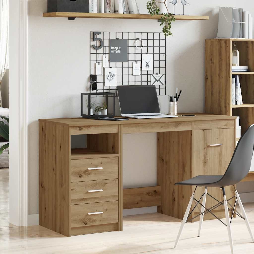 vidaXL Schreibtisch Schreibtisch mit Schrank Artisan Oak Engineered Wood (2-St) – Bild 3 von 5