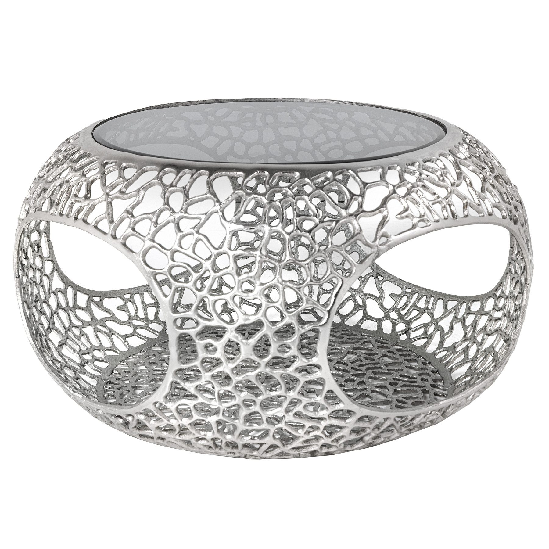 riess-ambiente Couchtisch SPIN Ø75cm silber / schwarz (Einzelartikel, 1-St) günstig online kaufen