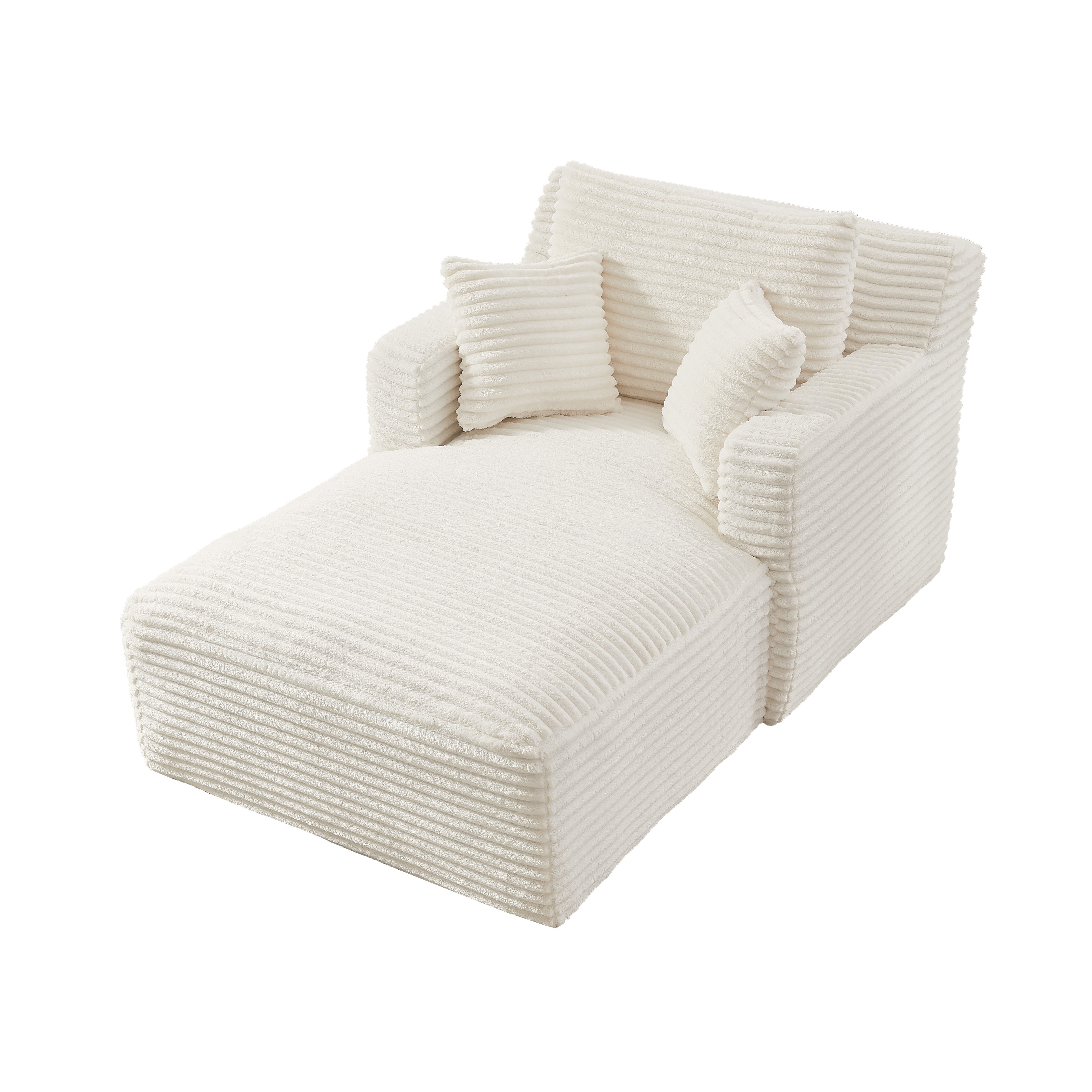 GLP Chaiselongue Bodensofa mit Schlaffunktion, Cord Chaiselongue Relaxsessel Schlafsofa ohne Montage