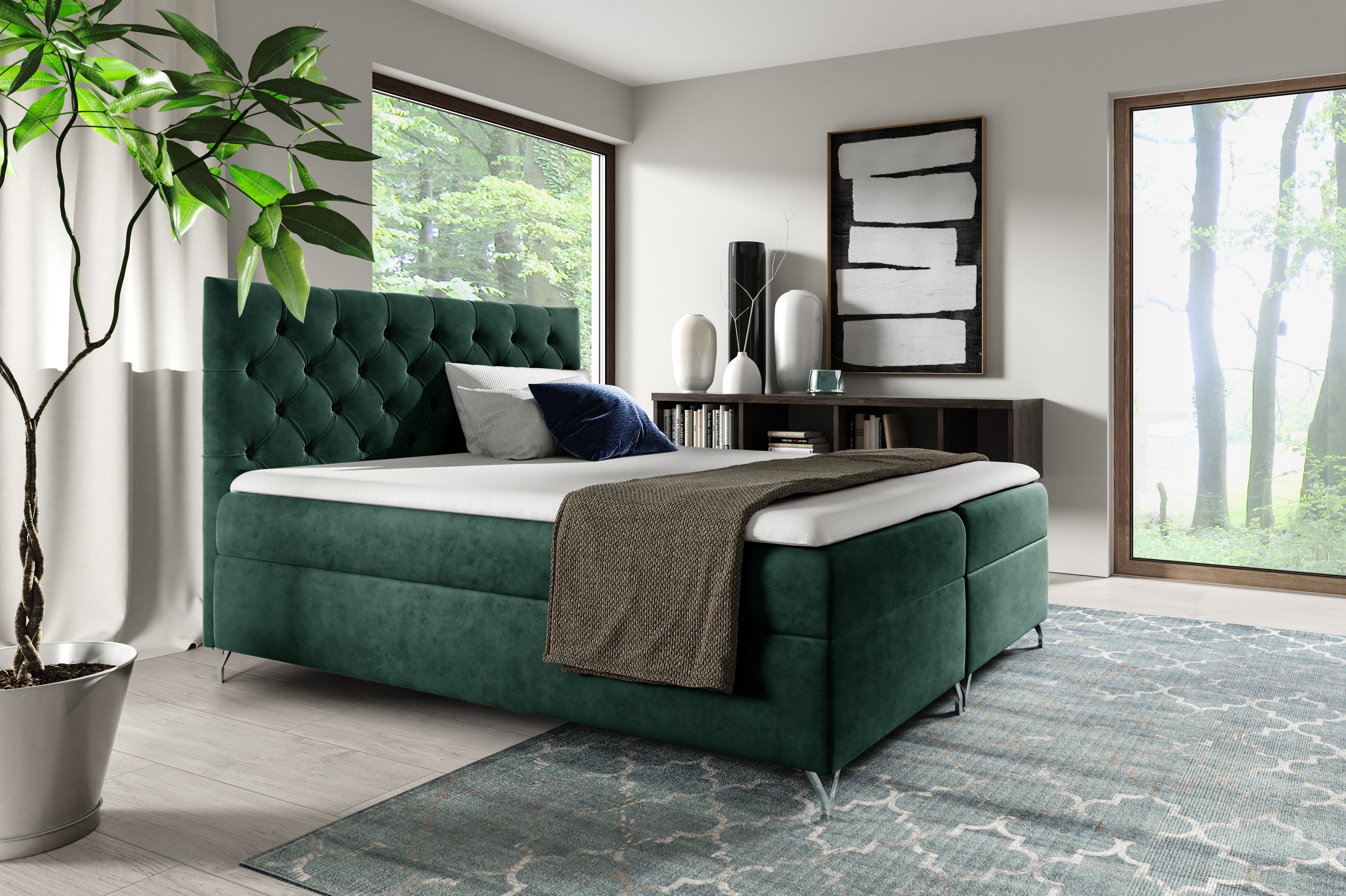 yourhouse24 Boxspringbett Guliette mit 2 Bettkästen, günstig online kaufen