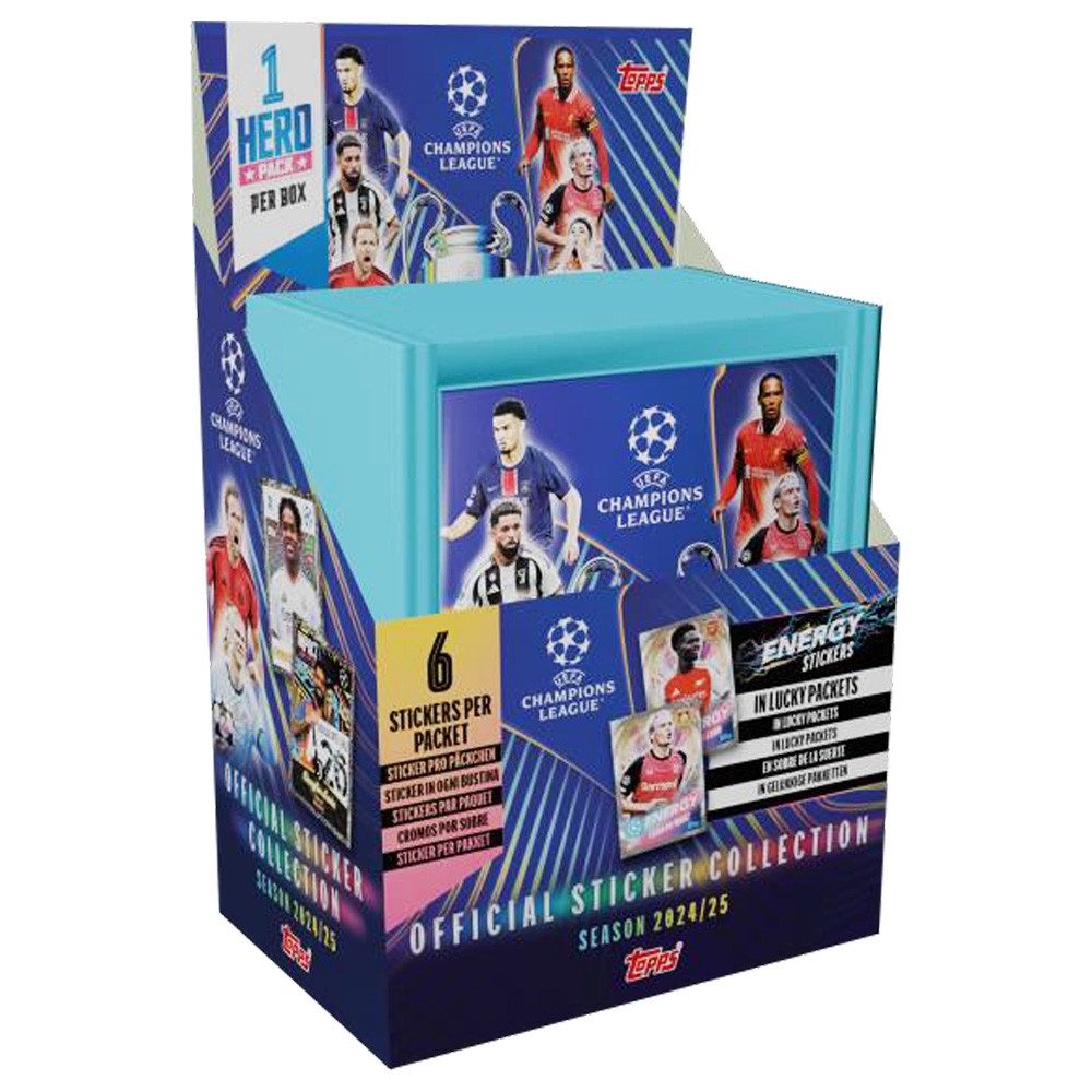 Topps Sammelkarte Champions League 2024/2025 Sammelsticker 1 Display (51 Tüten)