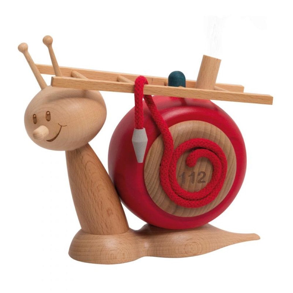 Kuhnert Räucherhaus Kuhnert Rauchschnecke Sunny, Feuerwehrschnecke, 37108, Made in Germany, Made in Germany, Erzgebirgische Holzkunst