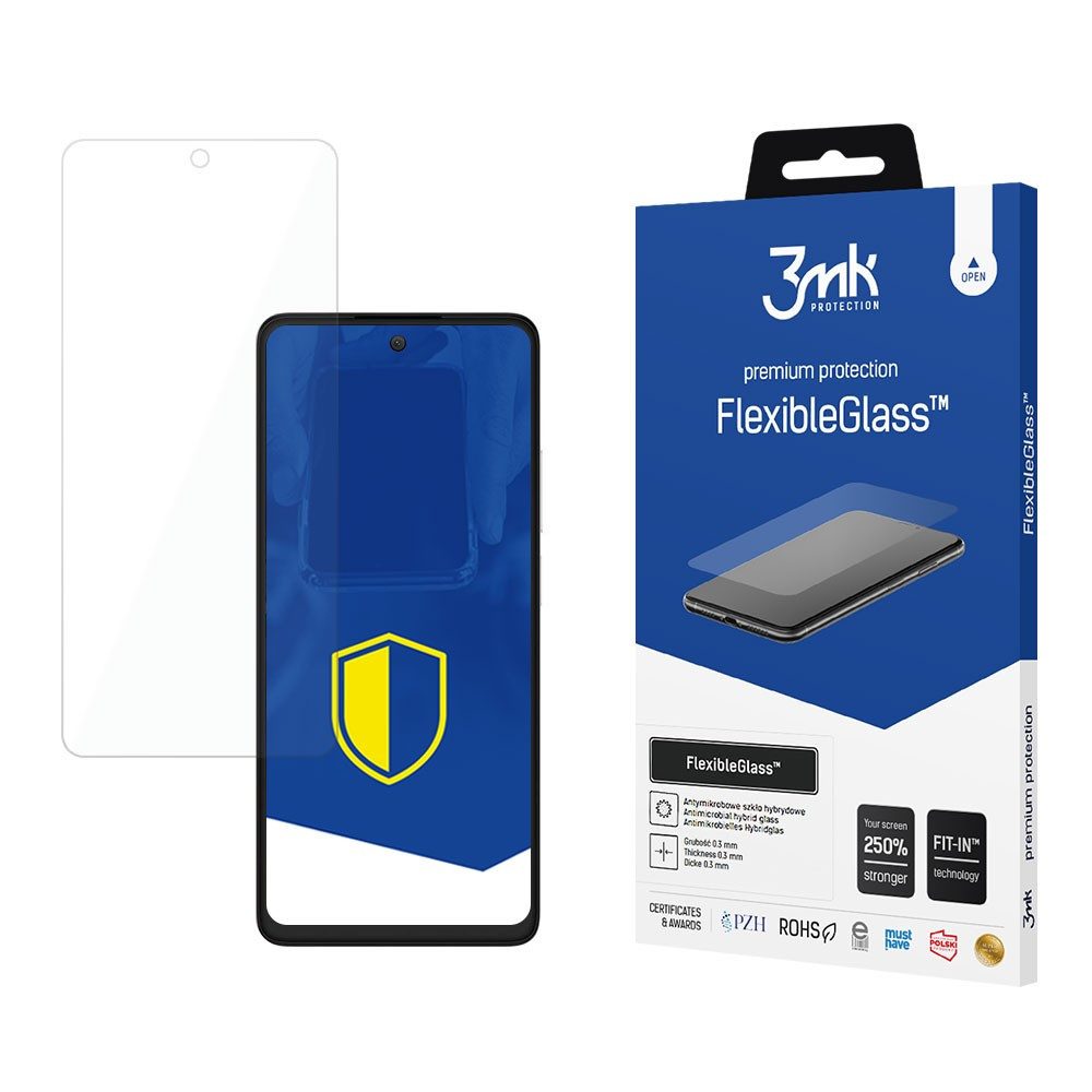3MK Displayschutzglas Hybridglas Schutzglasfolie Bildschirmschutz für TCL 40 NXTpaper, Spar-Set, 1 Stück, 0,3 mm dünn, 7H kratzfest, antibakteriell