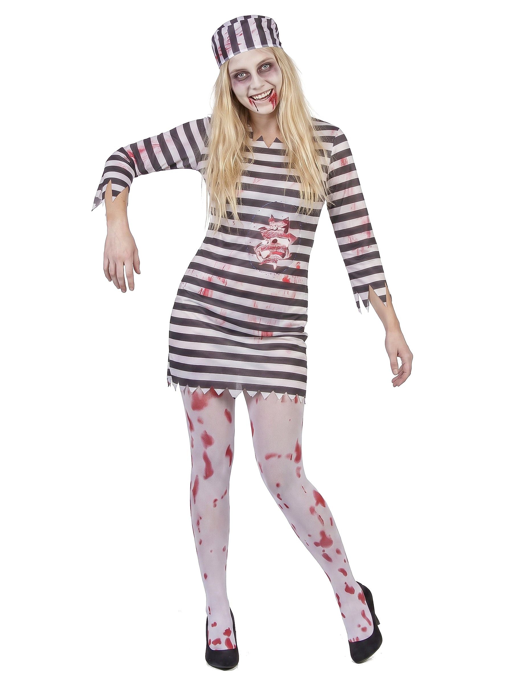 JADEO Kostüm Zombiedamenkostüm für Sträflinge