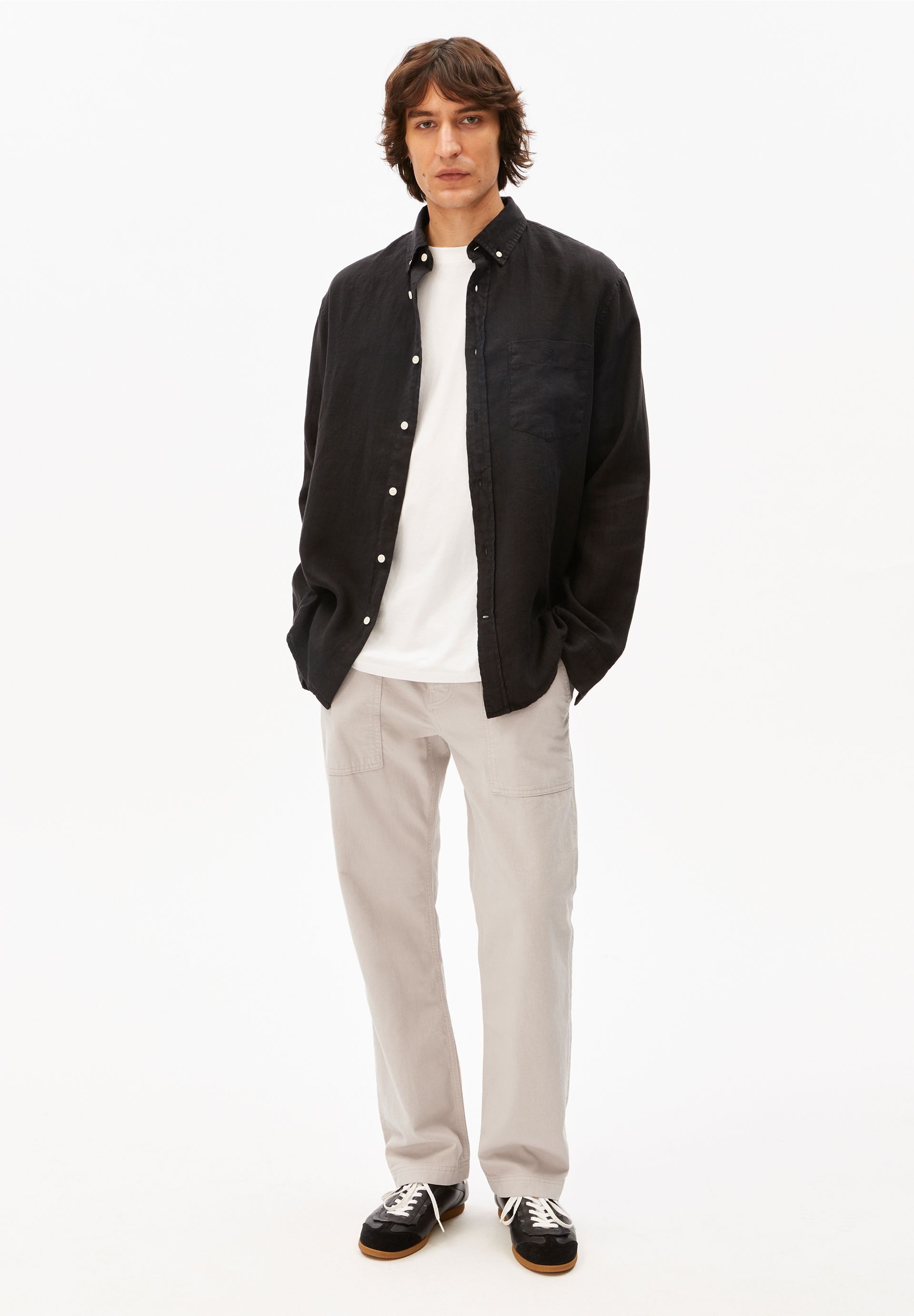Armedangels Langarmhemd LINEN Hemd aus Leinen (1-tlg., Relaxed Fit) Relaxed Fit