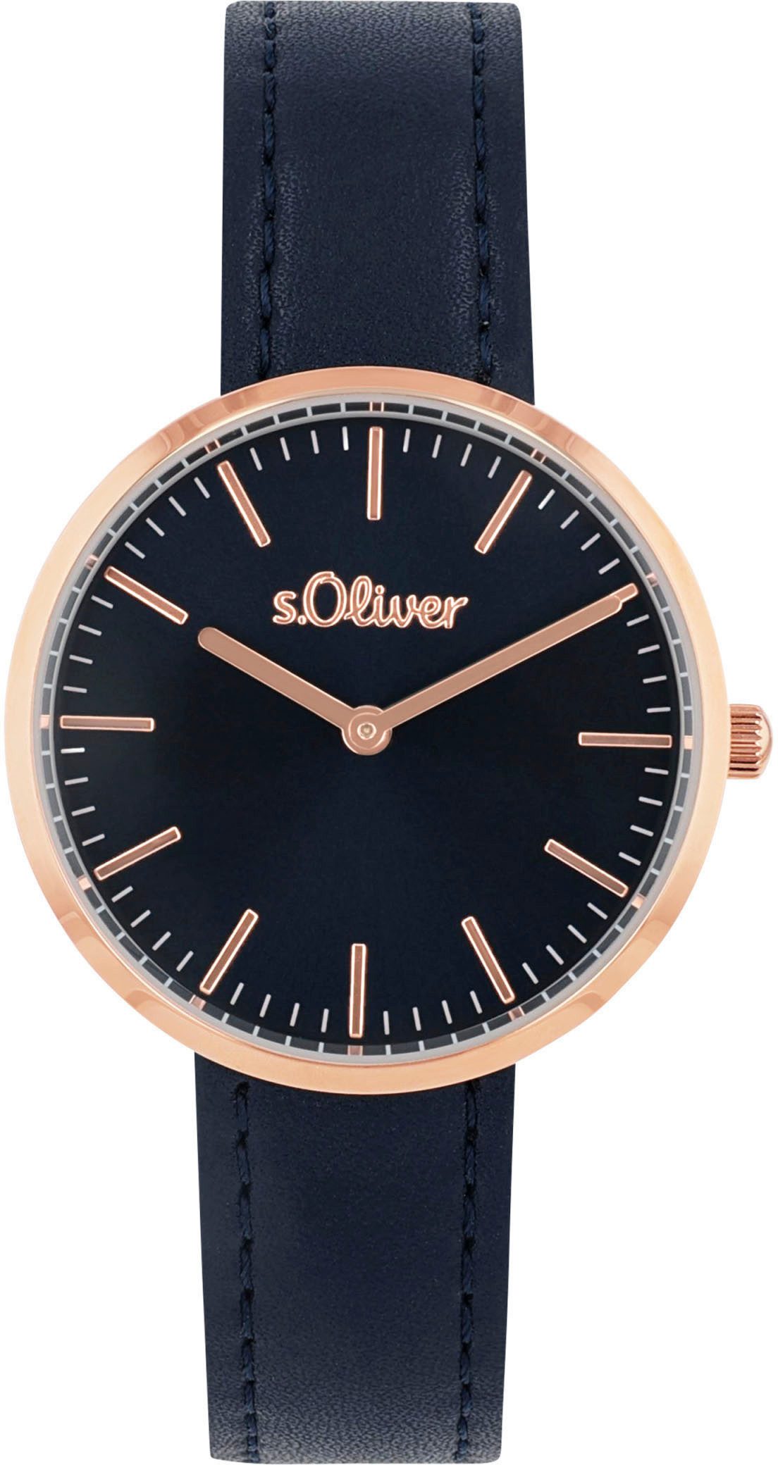 s.Oliver Quarzuhr 2039324, Armbanduhr, Damenuhr, analog günstig online kaufen