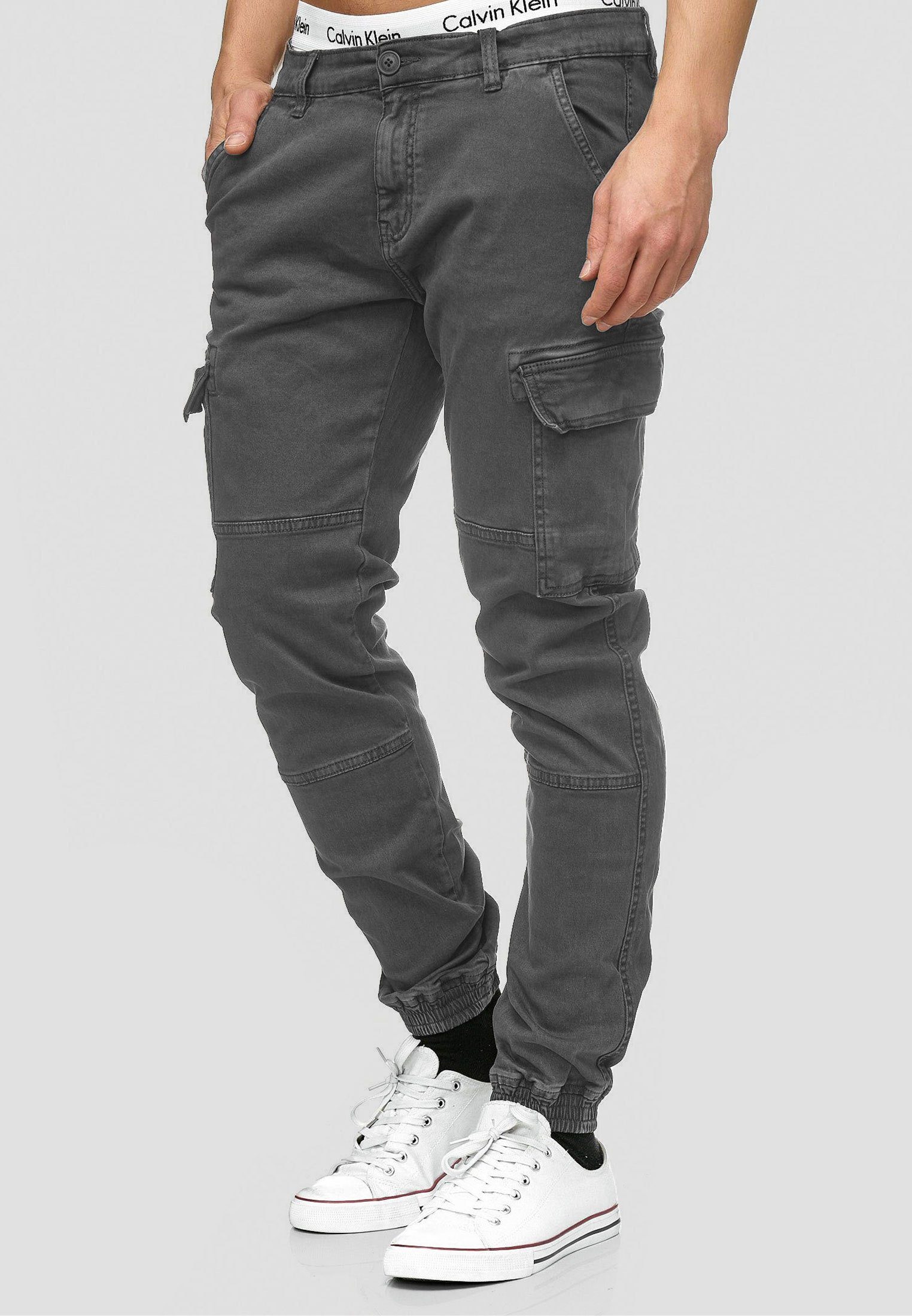Indicode Cargohose August mit 6 Taschen günstig online kaufen
