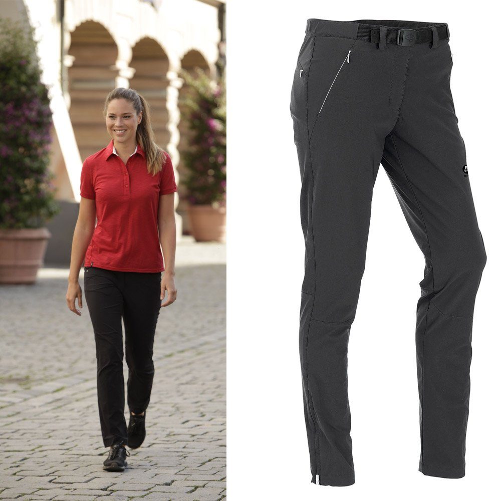 Maul Trainingstights Maul - Seis XT - Damen elastische Trekkinghose - schwarz