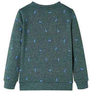 vidaXL Sweatshirt Kinder-Sweatshirt Dunkelgrün Melange 92