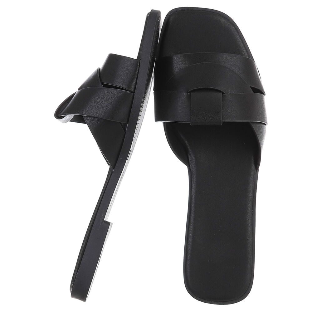 Ital-Design Stylische Slide-Sandalen mit Kreuzband für Damen Pantolette (91 günstig online kaufen